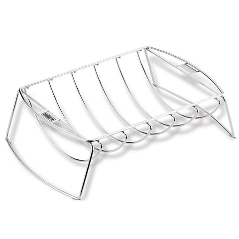 Multi-purpose cooking rack for roasts and ribs
