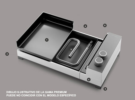 Plancha Forge Adour Premium G45 Acero Esmaltado Blanco