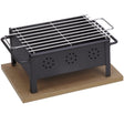 Barbacoa de sobremesa Sauvic® 25x20 cm (parrilla de acero inoxidable)