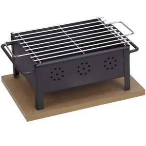 Barbacoa de sobremesa Sauvic® 25x20 cm (parrilla de acero inoxidable)