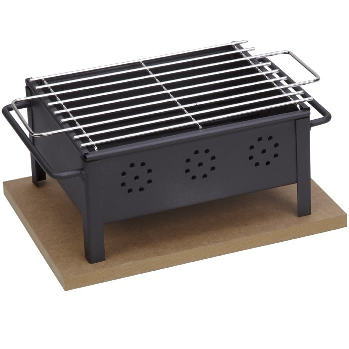 Barbacoa de sobremesa Sauvic® 25x20 cm (parrilla de acero inoxidable)