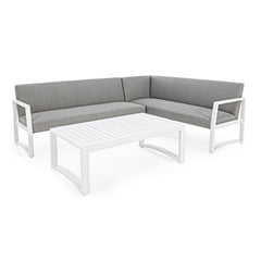 Conjunto Krystelle sofá L + mesa