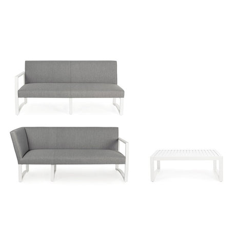 Conjunto Krystelle sofá L + mesa