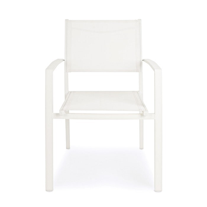 Silla con brazos Hilde blanca