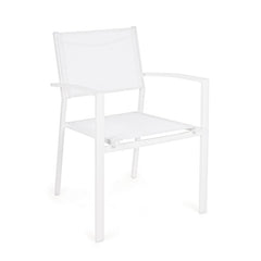 Silla con brazos Hilde blanca