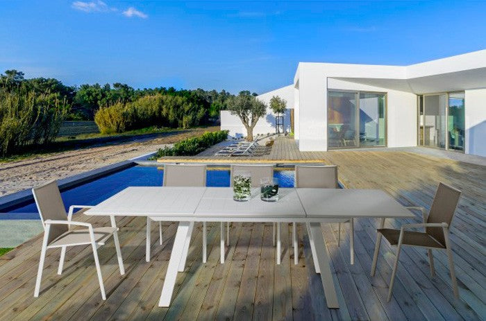 Silla con brazos Cruise, color blanco