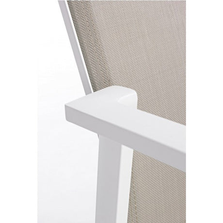 Silla con brazos Cruise, color blanco