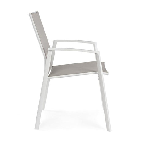 Silla con brazos Cruise, color blanco