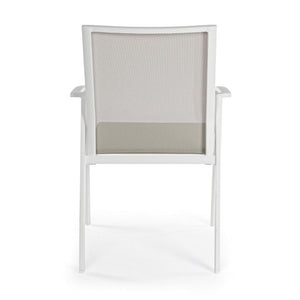 Silla con brazos Cruise, color blanco