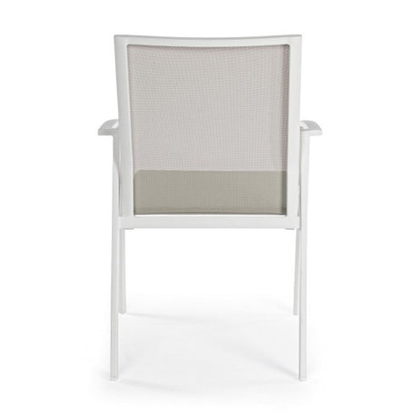 Silla con brazos Cruise, color blanco