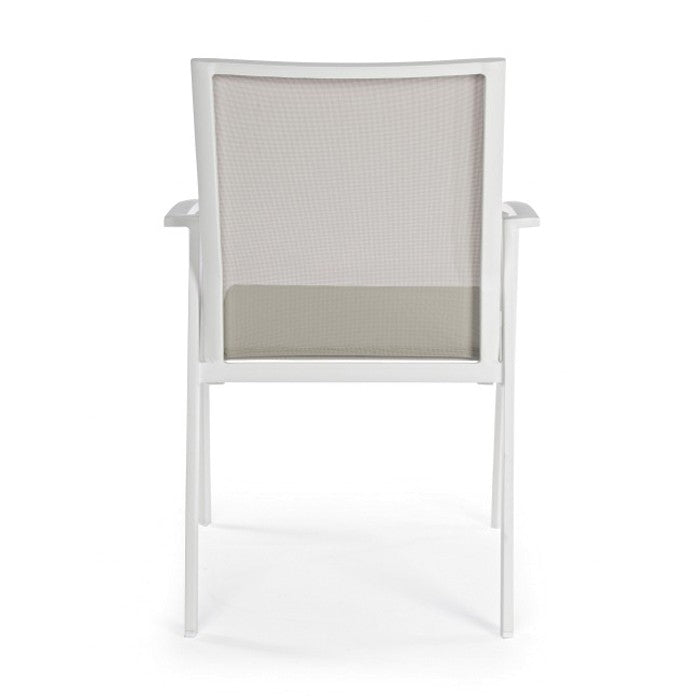 Silla con brazos Cruise, color blanco