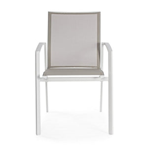 Silla con brazos Cruise, color blanco