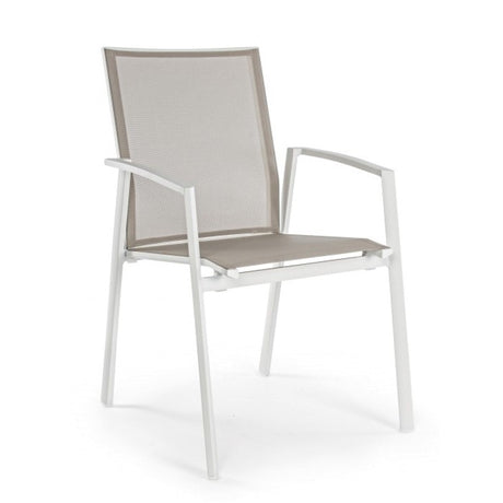 Silla con brazos Cruise, color blanco