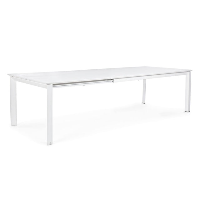 Mesa extensible Konnor 200-300x110, color blanco