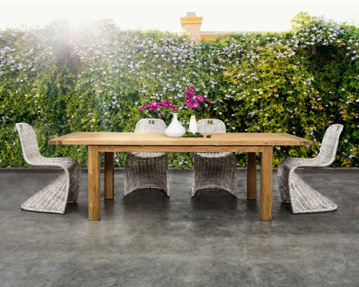 Mesa extensible Bounty 180-250x100, teca reciclada