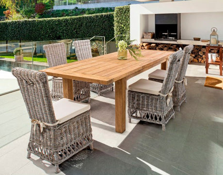 Mesa extensible Bounty 180-250x100, teca reciclada