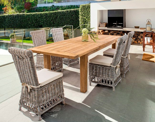Mesa extensible Bounty 180-250x100, teca reciclada