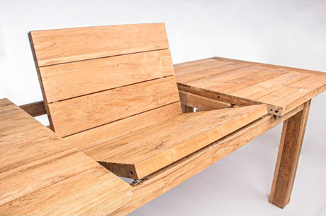 Mesa extensible Bounty 180-250x100, teca reciclada