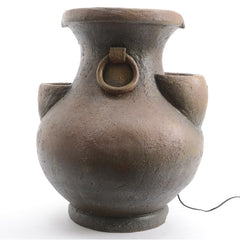 Fuente en forma de jarrón abombado, iluminación LED