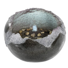 Fuente en forma de roca abierta, iluminación LED