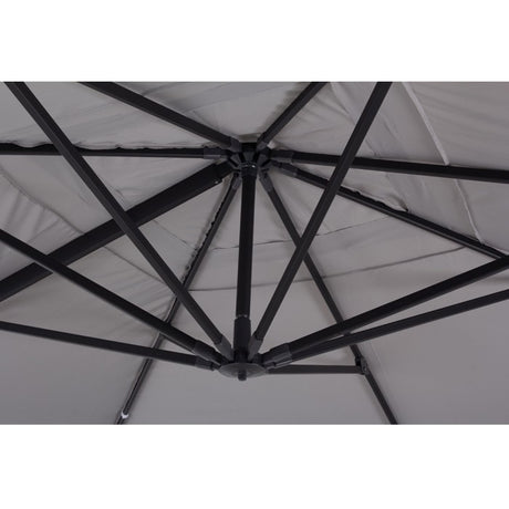 Parasol excéntrico Calis 4x4m, color gris claro