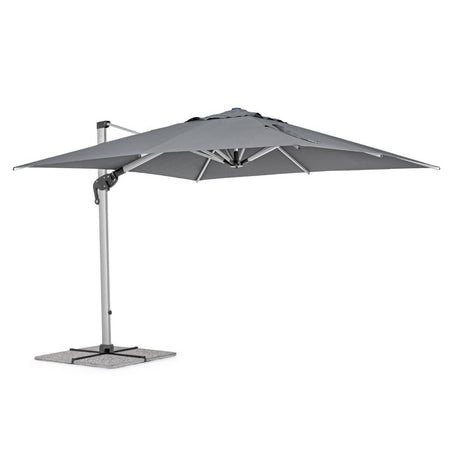 Parasol excéntrico Ines 3x3m, color gris oscuro