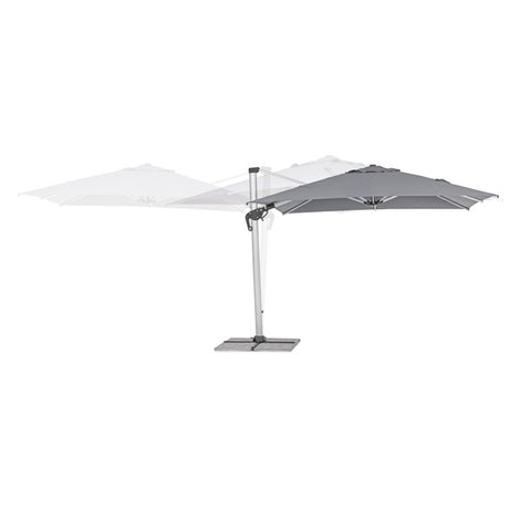Parasol excéntrico Ines 3x3m, color gris oscuro
