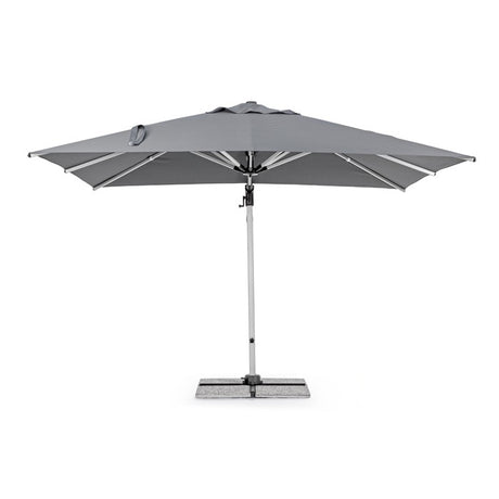 Parasol excéntrico Ines 3x3m, color gris oscuro