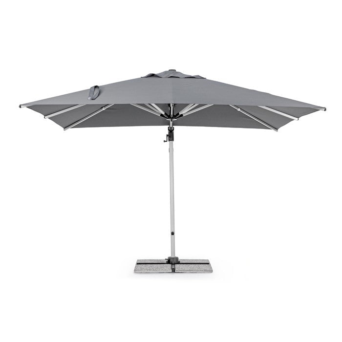 Parasol excéntrico Ines 3x3m, color gris oscuro