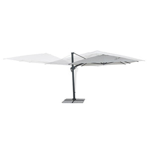 Parasol excéntrico Ines 3x4m, color gris claro