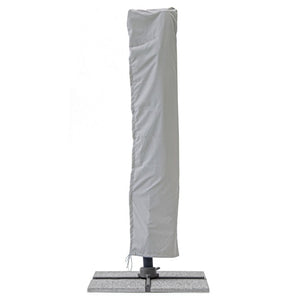 Parasol excéntrico Ines 3x4m, color gris claro