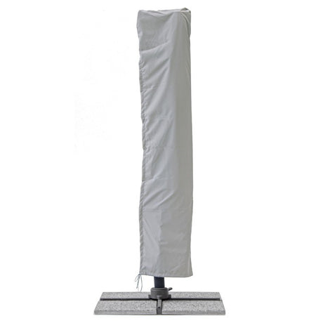 Parasol excéntrico Ines 3x4m, color gris claro