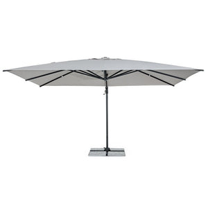 Parasol excéntrico Ines 3x4m, color gris claro