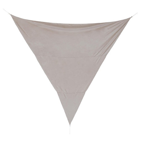 Toldo vela triángulo 5x5m, color visón