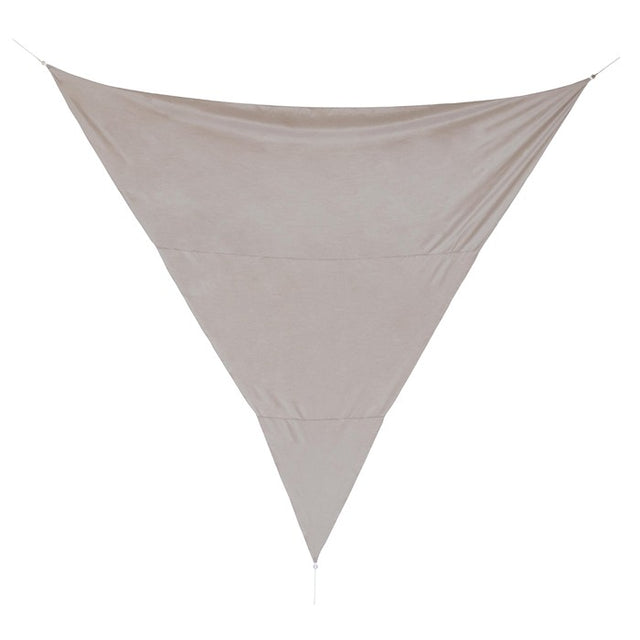 Toldo vela triángulo 5x5m, color visón