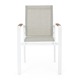 Silla con brazos Elias, color blanco