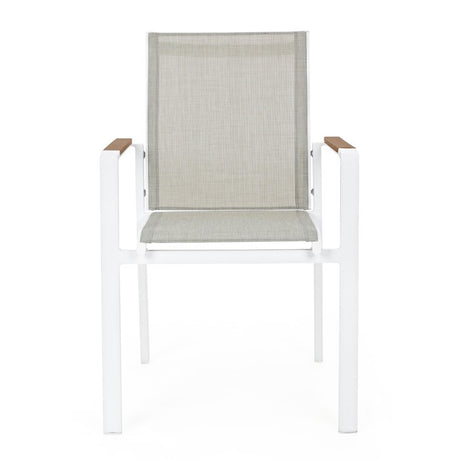 Silla con brazos Elias, color blanco
