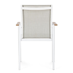 Silla con brazos Elias, color blanco