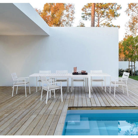 Mesa extensible Pelagius 83-166x80, color blanco