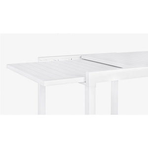 Mesa extensible Pelagius 83-166x80, color blanco