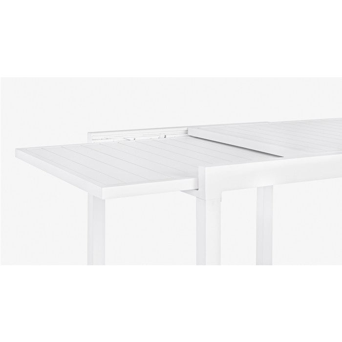 Mesa extensible Pelagius 83-166x80, color blanco
