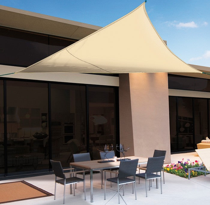 Vela de sombreo impermeable Sunnet Kit triangular 3,6m, beige