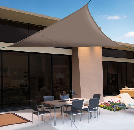 Vela de sombreo impermeable Sunnet Kit triangular 3,6x3,6x3,6m topo