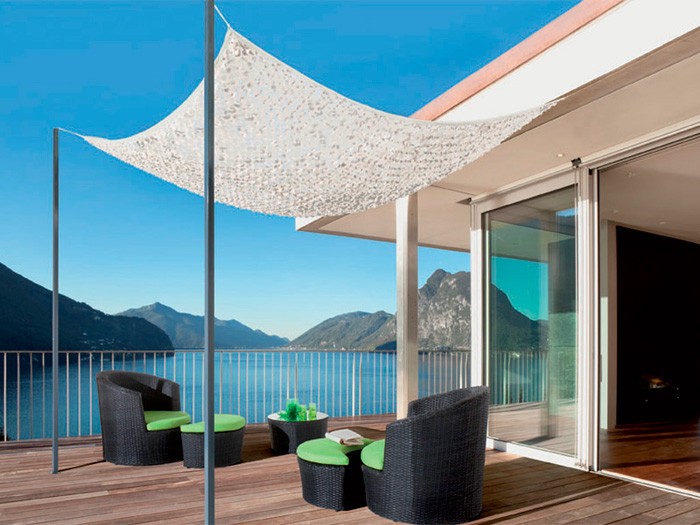 Malla sombreadora Sahara cuadrada 2,4x3m color gris