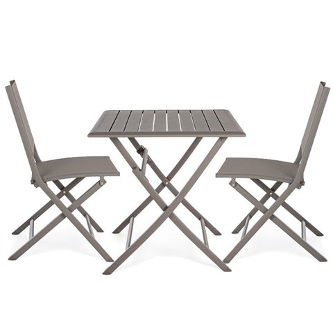 Elin set, table 70x70 + 2 chairs, chocolate color