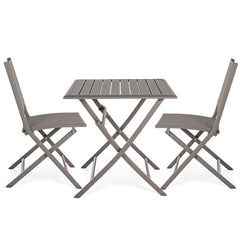 Conjunto Elin mesa 70x70 + 2 sillas, color choco