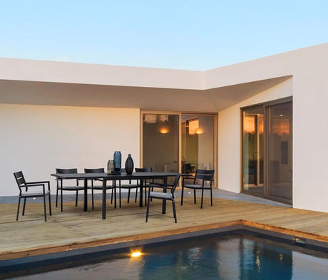 Mesa extensible Pelagius 135-270x90, color antracita