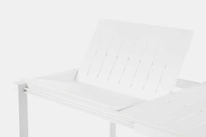 Mesa extensible Konnor 160-240x100, color blanco