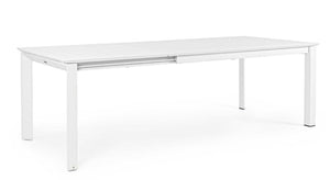 Mesa extensible Konnor 160-240x100, color blanco