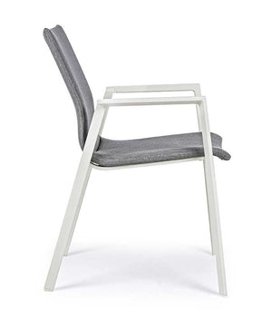 Silla con brazos Odeon, color lunar